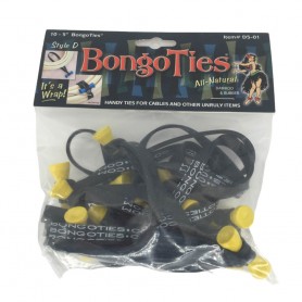 Bongo Ties schwarz/gelb 10er Pack