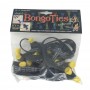 Bongo Ties black/yellow Pack of 10