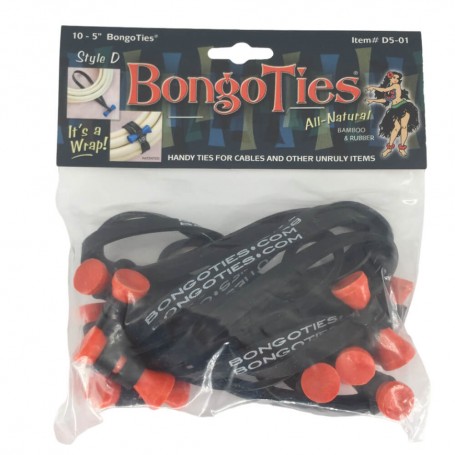Bongo Ties black/orange Pack of 10
