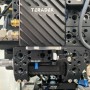 Teradek Bolt Transmitter 15mm stud with a bolt Transmitter mounted on a camera close up from the side