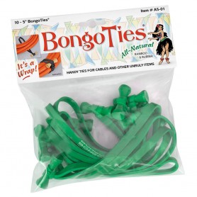Bongo Ties green Pack of 10
