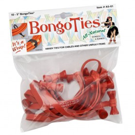 Bongo Ties red Pack of 10