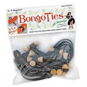 Bongo Ties schwarz 10er Pack