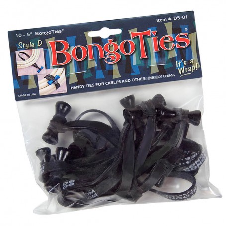 Bongo Ties black "Obsidian" - Pack of 10