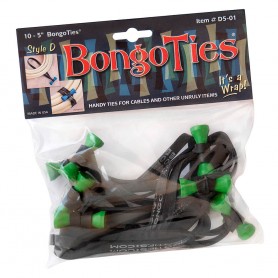 Bongo Ties green "Tree Frog" - Pack of 10
